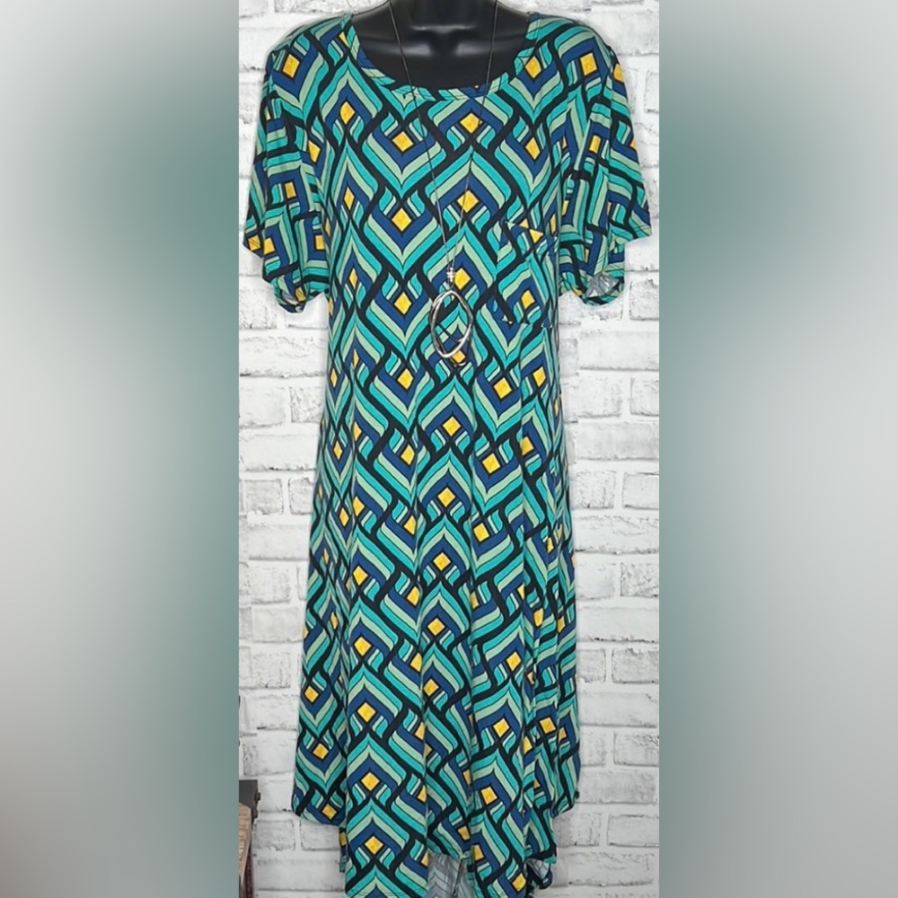 LuLaRoe Colorful Pocket Tshirt Dress Size 3X Plus